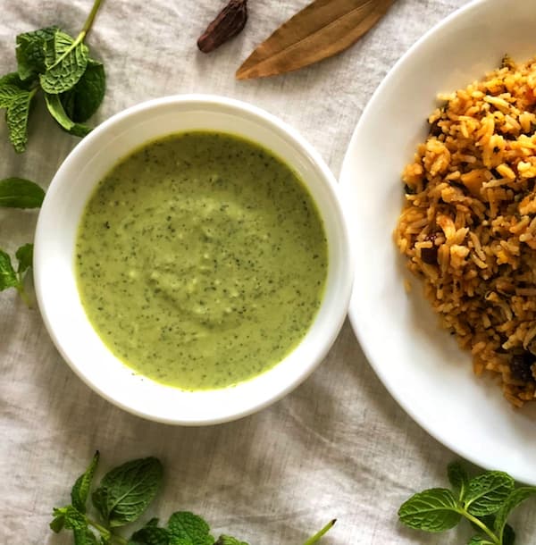 Mint and Cilantro Raita